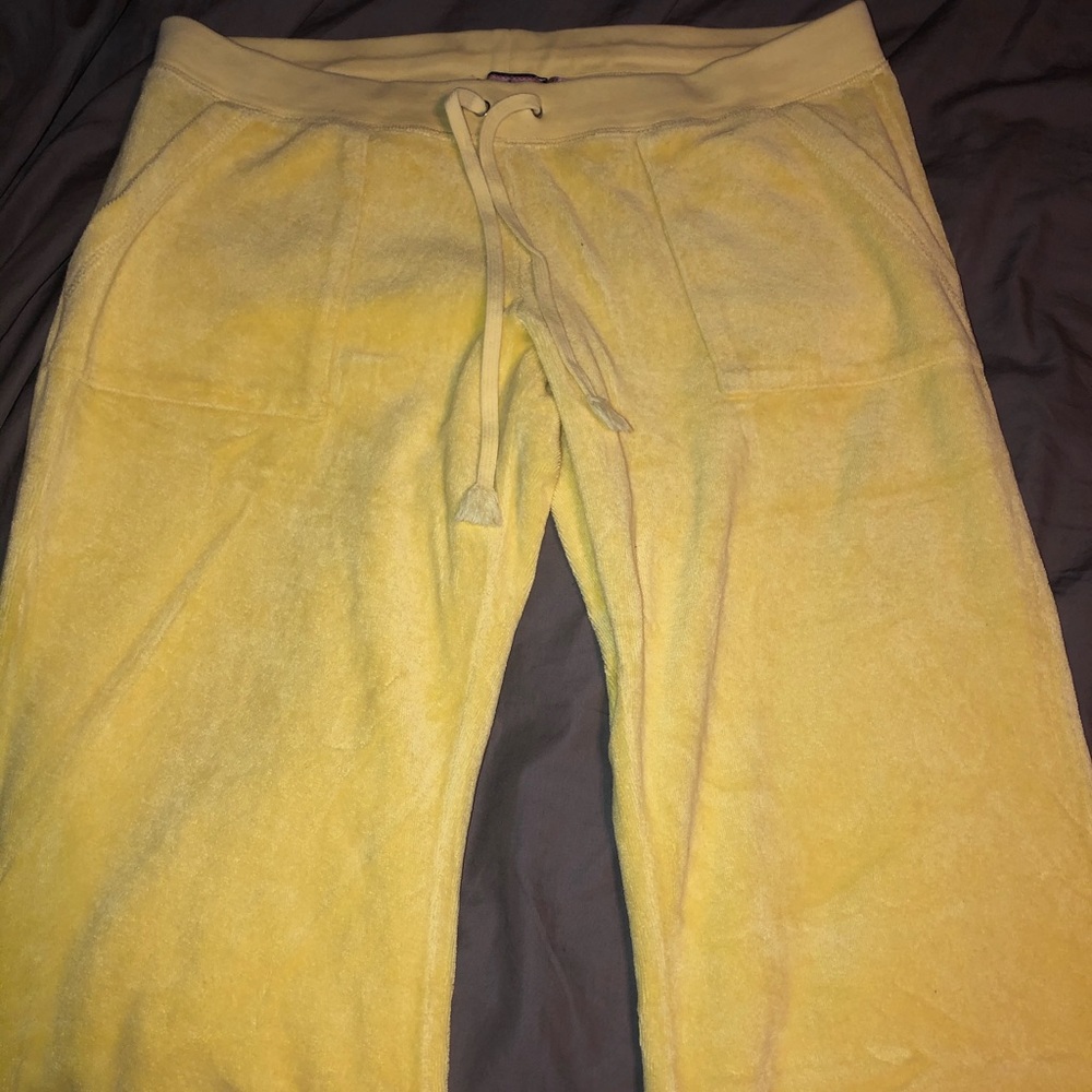 yellow sweatpants